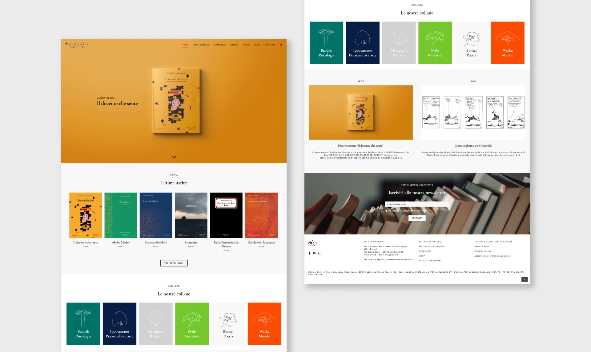 Web design - Edizioni Bette - Federica Sanavio Designer